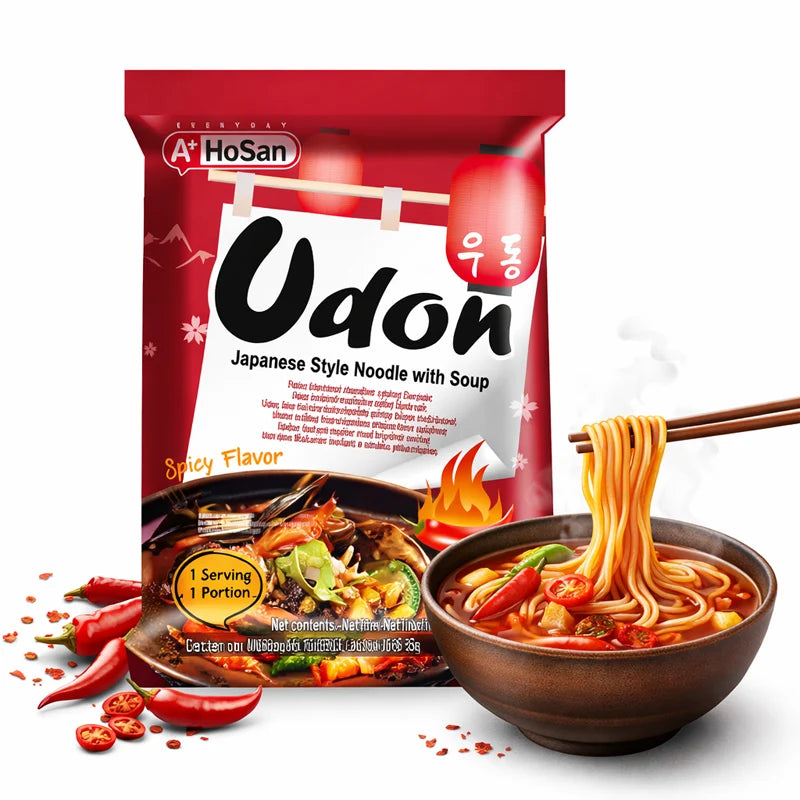 Udon Japonés Picante con Caldo – 1 ración
