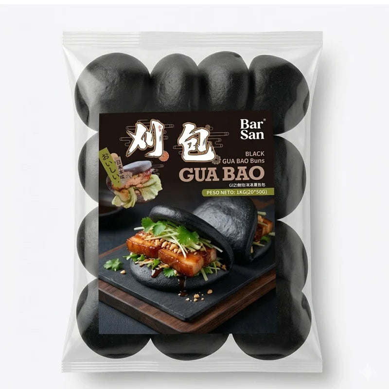 Gua Bao Preto Congelado 1kg