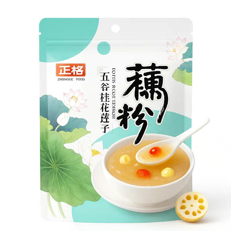 Fécula de Raíz de Loto con Granos, Flor de Osmanthus y Semillas de Loto | 28 sobres