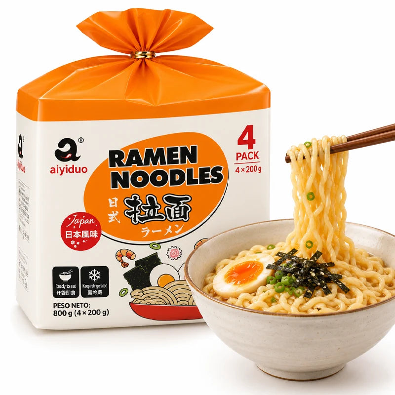 Fideos Ramen Precocidos ｜Listos para Comer 4×200g