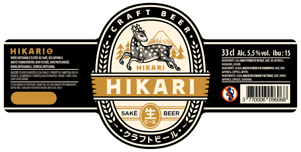 Cerveza Artesanal con Saké 330ml | Japanese Craft Beer con Arroz Japonica